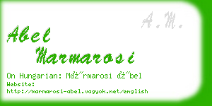 abel marmarosi business card